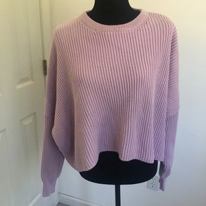 NWT  Free  People Lilac Crop Sweater
